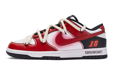 Nike Dunk Low 811 Manufacturing Low Top Skateboard Shoes Women's Black White Red