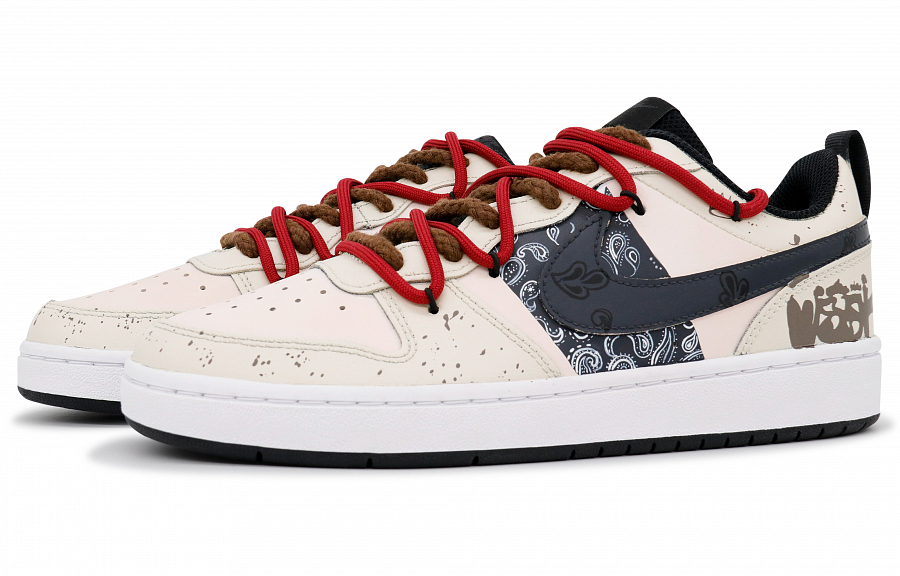 Nike Court Borough Paisley Lightweight Anti Slip Low Top Skateboard Shoes GS Ecru купить в интернет-магазине Yoocart с быстрой доставкой по России.