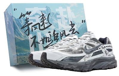 Nike Initiator Anti-Slip And Wear-Resistant Breathable Low-Top Running Shoes Men's White Gray