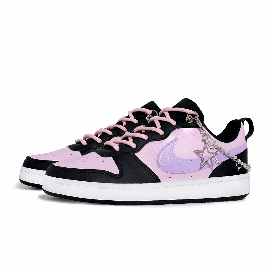 Nike Court Borough Purple Universe Star Cosmos Lightweight And Breathable Low Top Skateboard Shoes GS Black Purple Red купить в интернет-магазине Yoocart с быстрой доставкой по России.