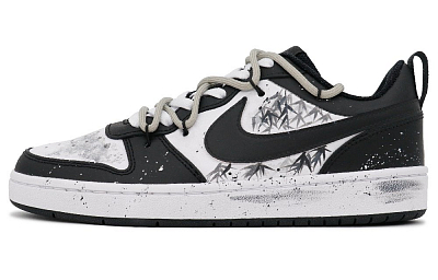 Nike Court Borough Bamboo Shadow Non-slip Lightweight Low-Top Skateboard Shoes GS Black White