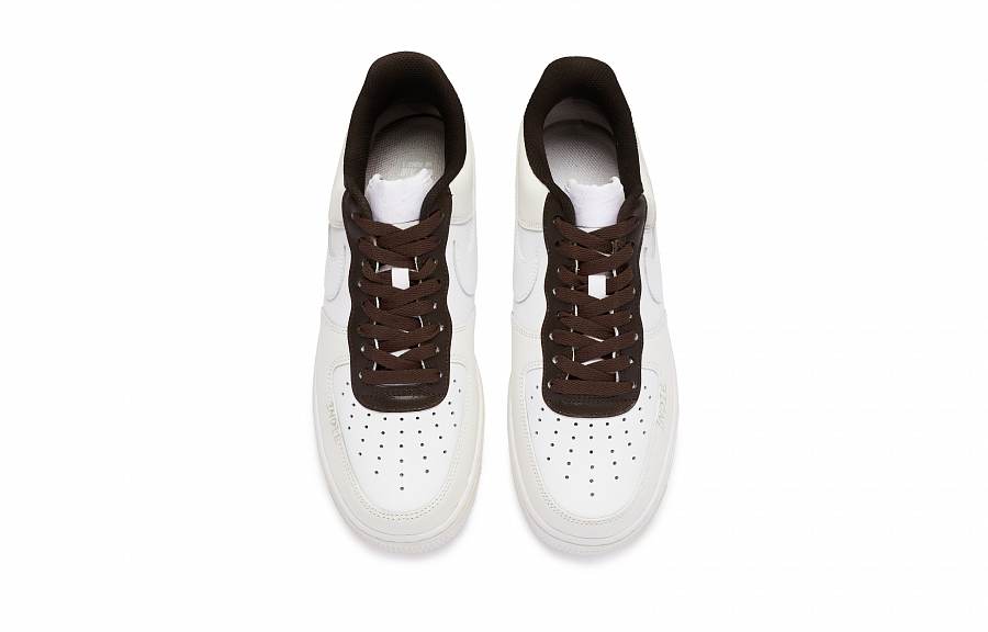 Nike Air Force 1 Low 811 Manufacturing Low Top Skateboard Shoes GS Beige White Brown купить в интернет-магазине Yoocart с быстрой доставкой по России.