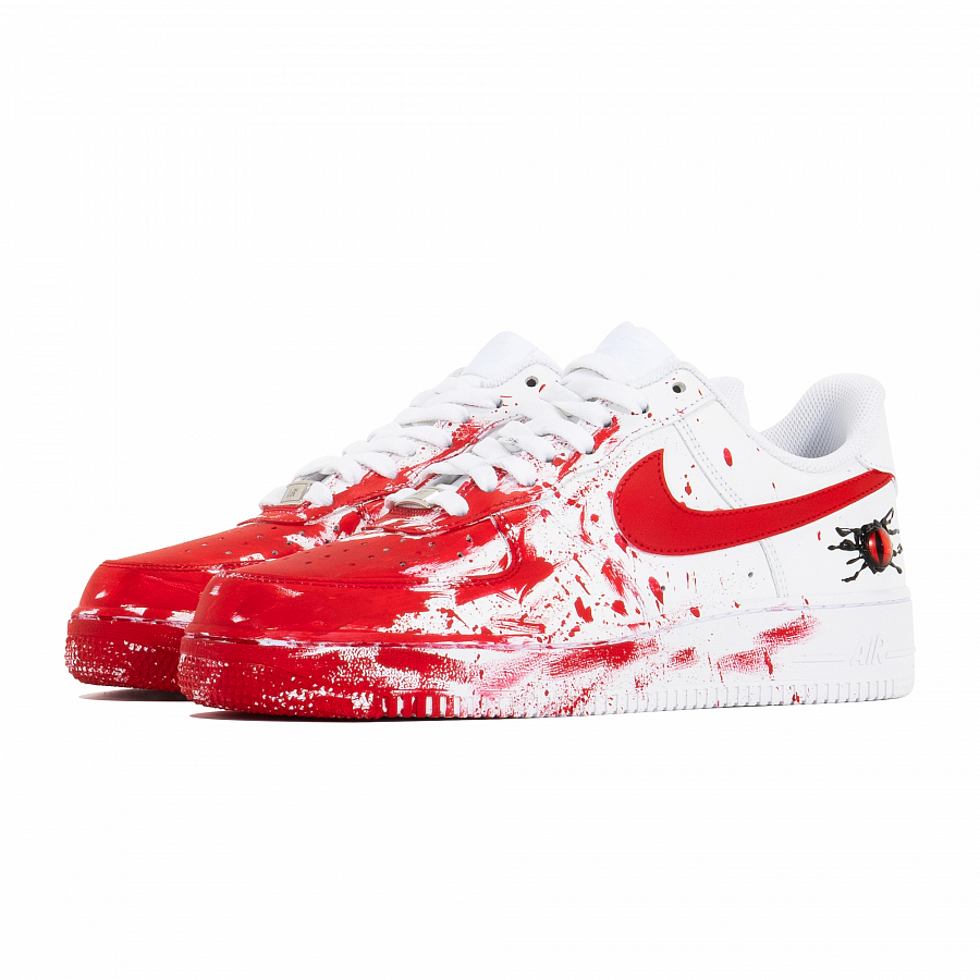 Nike Air Force 1 3 Times Laboratory Anti Slip Wear Resistant Low Top Skateboard Shoes Unisex White Red купить в интернет-магазине Yoocart с быстрой доставкой по России.