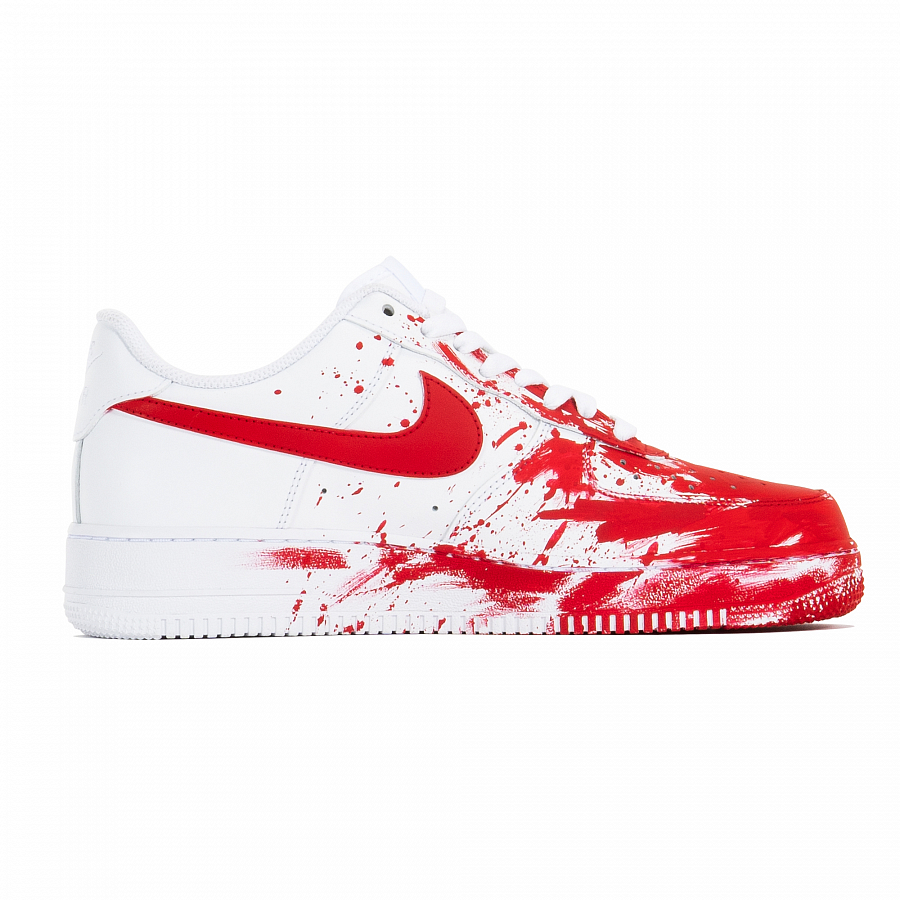 Nike Air Force 1 3 Times Laboratory Anti Slip Wear Resistant Low Top Skateboard Shoes Unisex White Red купить в интернет-магазине Yoocart с быстрой доставкой по России.