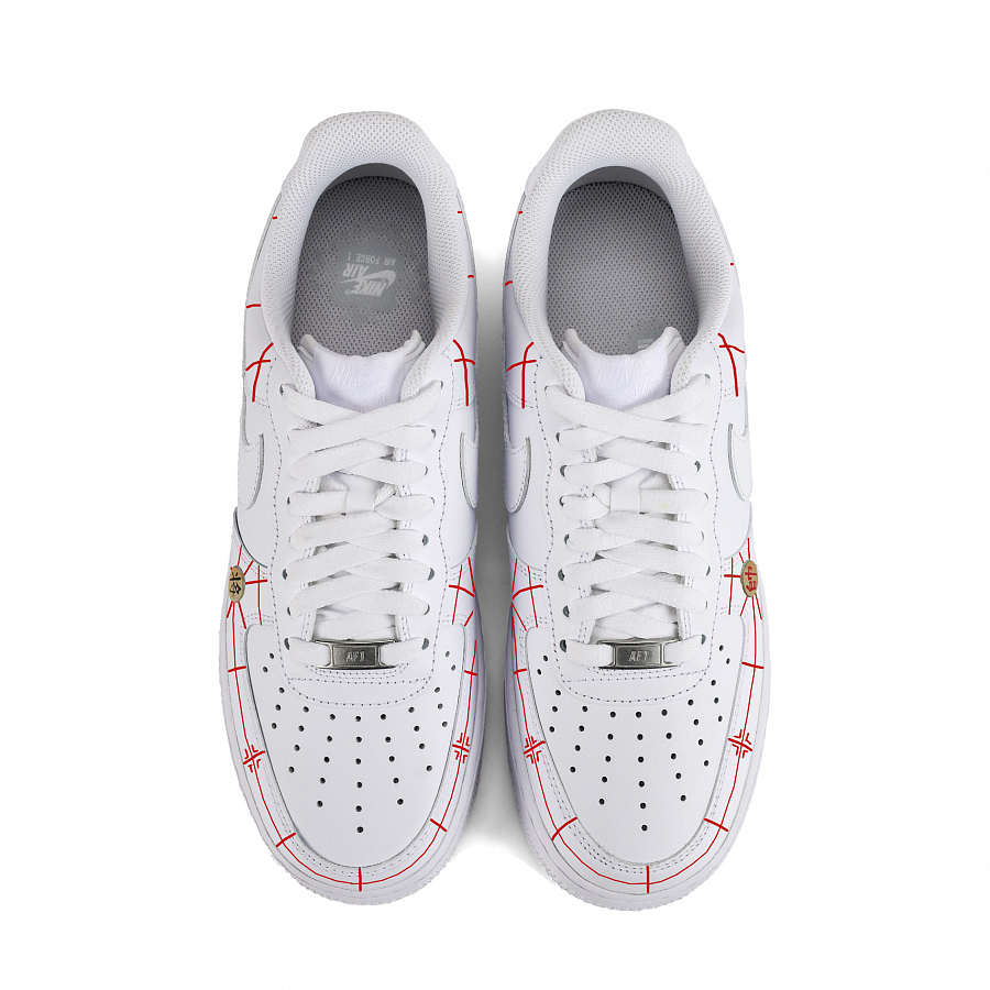Nike Air Force 1 Air Force 1 Low-Top Skateboard Shoes Men White Red купить в интернет-магазине Yoocart с быстрой доставкой по России.