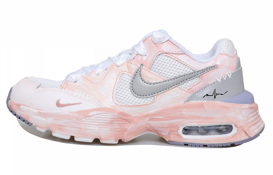 Nike Air Max Fusion Moisture Wicking Quick Dry Low Top Running Shoes Women's Pink Silver White купить в интернет-магазине Yoocart с быстрой доставкой по России.