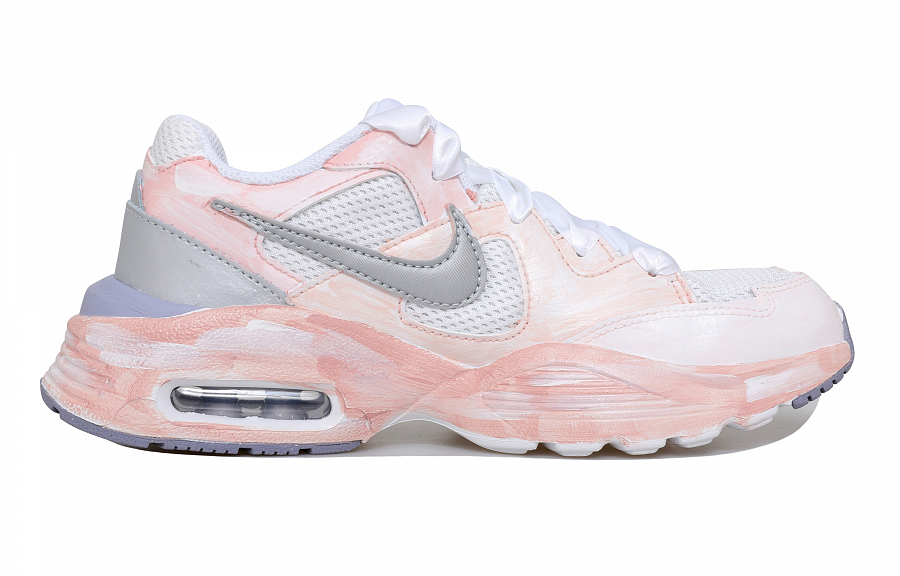 Nike Air Max Fusion Moisture Wicking Quick Dry Low Top Running Shoes Women's Pink Silver White купить в интернет-магазине Yoocart с быстрой доставкой по России.