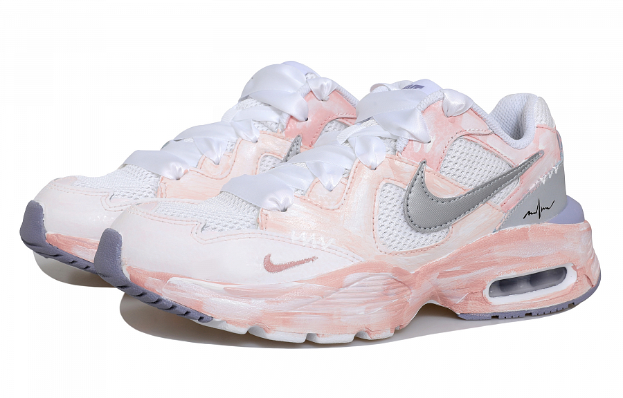 Nike Air Max Fusion Moisture Wicking Quick Dry Low Top Running Shoes Women's Pink Silver White купить в интернет-магазине Yoocart с быстрой доставкой по России.
