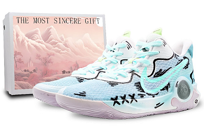 Nike KD Trey 5 IX Mid Top Vintage Basketball Shoes Unisex Cyan