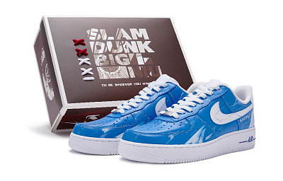 Nike Air Force 1 811 Manufacturing, Ryukou Storm, Special Shoe Box Low Top Skateboard Shoes Women's White Blue