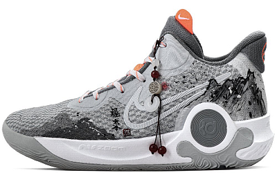 Nike KD Trey 5 IX Cushioning Abrasion Resistant Coverage Support Mid Top Basketball Shoes Unisex Black Gray
