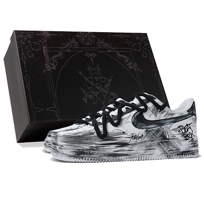 Nike Air Force 1 Low Top Skateboard Shoes Unisex Black White