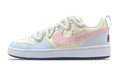 Nike Court Borough Low-Top Skateboard Shoes GS Blue