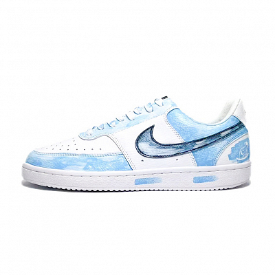 Nike Court Vision 1 Skateboard Shoes Men Low-Top Blue