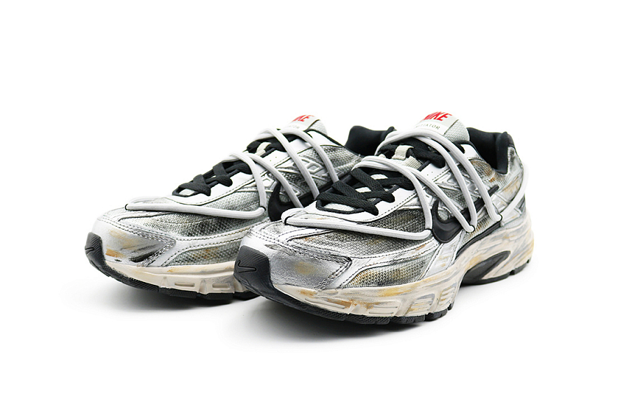 Nike Initiator Cushioned Slip-Resistant Breathable Low-Top Casual Running Shoes Men's Silver купить в интернет-магазине Yoocart с быстрой доставкой по России.