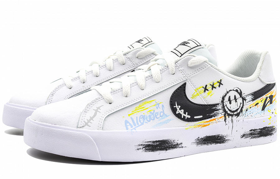 Nike Court Royale Collection Skateboard Shoes Unisex Low Top Red/White/Yellow купить в интернет-магазине Yoocart с быстрой доставкой по России.