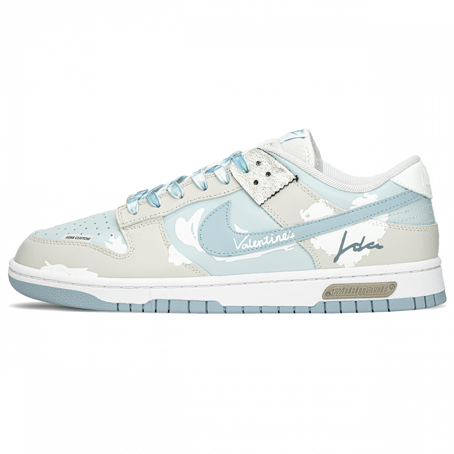 Nike Dunk Impact-Resistant Quick-Drying Wear-Resistant Low-Top Skateboard Shoes Men's Blue White Gray купить в интернет-магазине Yoocart с быстрой доставкой по России.