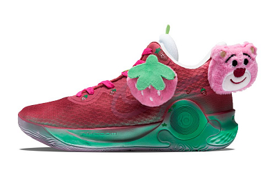 Nike KD Trey 5 IX Anti-Slip Wear-Resistant Low-Top Vintage Basketball Shoes Unisex Rose Red Green