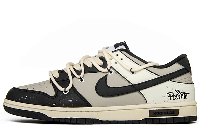 Nike Dunk Return To Planet Slip Resistant Cushioning Abrasion Resistant Low Top Skateboard Shoes Unisex Beige Black