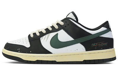 Nike Dunk Slip-Resistant Low-Top Skateboard Shoes Unisex Black White