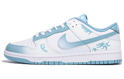 Nike Dunk Anti-Slip Wear-Resistant Low-Top Skateboard Shoes Unisex Light Blue