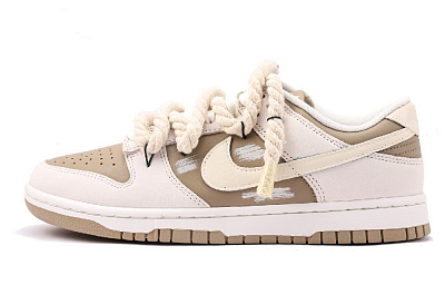 Nike Dunk Slip-Resistant Coverage Low-Top Skateboard Shoes Unisex Linen