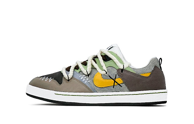 Nike SB Alleyoop Anti-Slip And Wear-Resistant Lightweight Low-Top Skateboard Shoes Men's White Brown