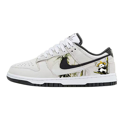 Nike Dunk Anti Slip Wear Resistant Low Top Skateboard Shoes Unisex Gray