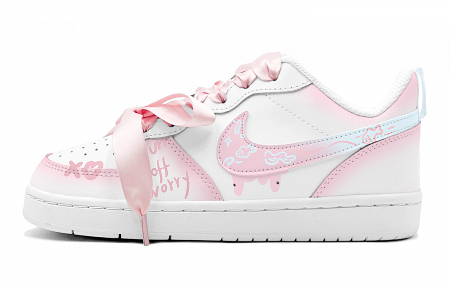 Nike Court Borough 2 Slip-Resistant Low-Top Skateboard Shoes Women's Pink Blue купить в интернет-магазине Yoocart с быстрой доставкой по России.