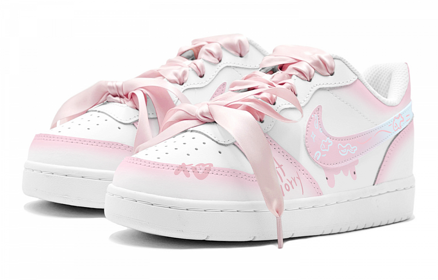 Nike Court Borough 2 Slip-Resistant Low-Top Skateboard Shoes Women's Pink Blue купить в интернет-магазине Yoocart с быстрой доставкой по России.