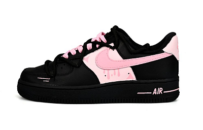 Nike Air Force 1 Passionate Girlish Slip-Resistant Low-Top Skateboard Shoes Women's Black