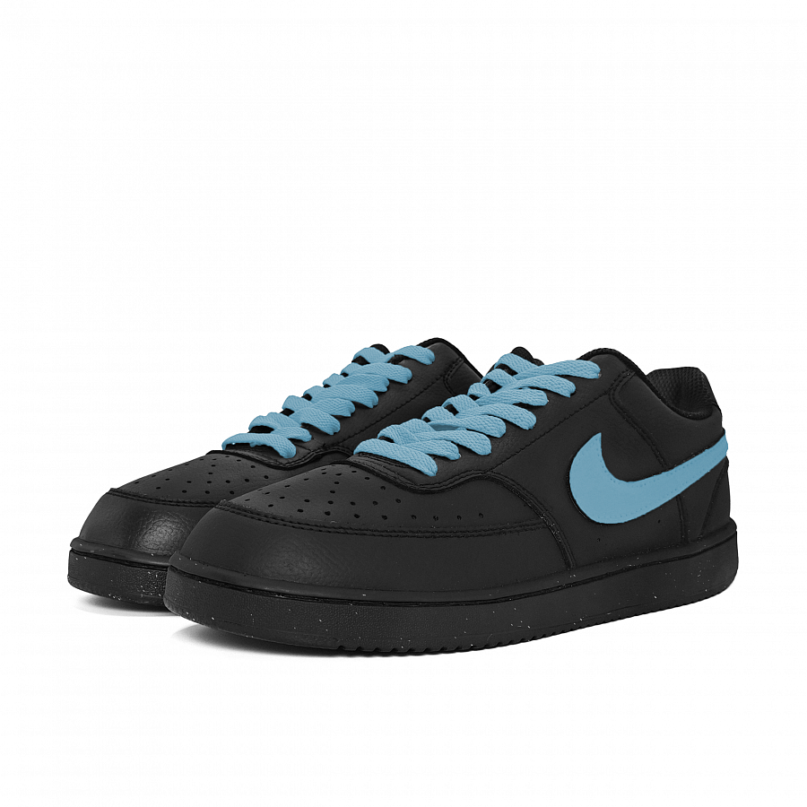 Nike Court Vision Anti-Slip And Wear-Resistant Lightweight Low-Top Skateboard Shoes Unisex Black Blue купить в интернет-магазине Yoocart с быстрой доставкой по России.