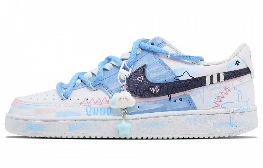 Nike Court Vision 1 Skateboard Shoes Men's Low top White/Blue купить в интернет-магазине Yoocart с быстрой доставкой по России.