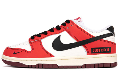 Nike Dunk Low top Skateboard Shoes Women's Black Red