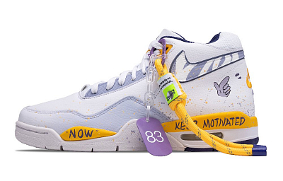 Nike Flight Legacy Anti-Slip And Wear-Resistant Coverage Mid-Top Vintage Basketball Shoes Men's Light Purple