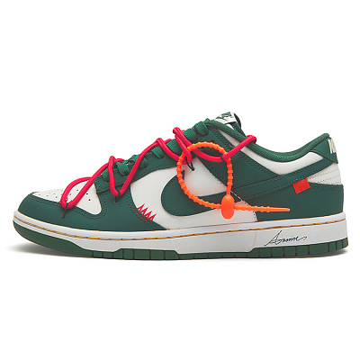 Nike Dunk Abrasion Resistant Low Top Skateboard Shoes Men's White Green