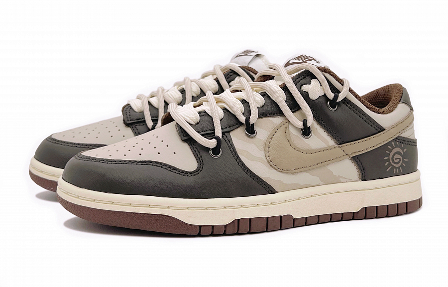 Nike Dunk Anti Slip Wear Resistant Low Top Skateboard Shoes Women's Beige Brown купить в интернет-магазине Yoocart с быстрой доставкой по России.