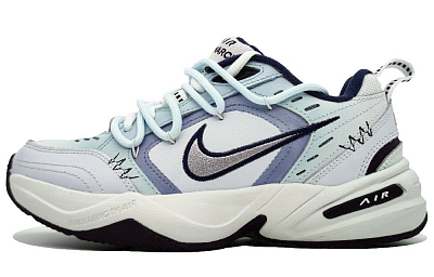 Nike Air Monarch 4 Anti-Slip And Wear-Resistant Height Increasing Low-Top Chunky Sneakers Unisex Sky Blue