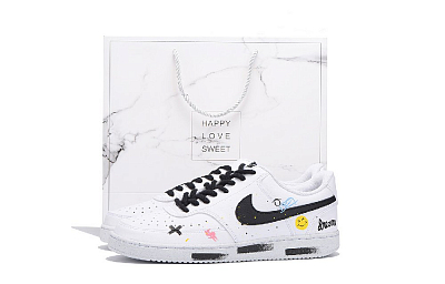 Nike Dunk Anti-Slip Wear-Resistant Low-Top Skateboard Shoes Men's Black White