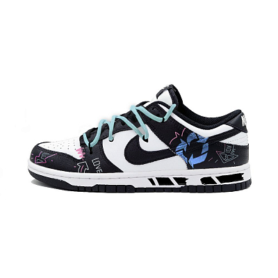 Nike Dunk Sweet Sugar Code Anti-Slip And Wear-Resistant Lightweight Low-Top Skateboard Shoes Women's Black White