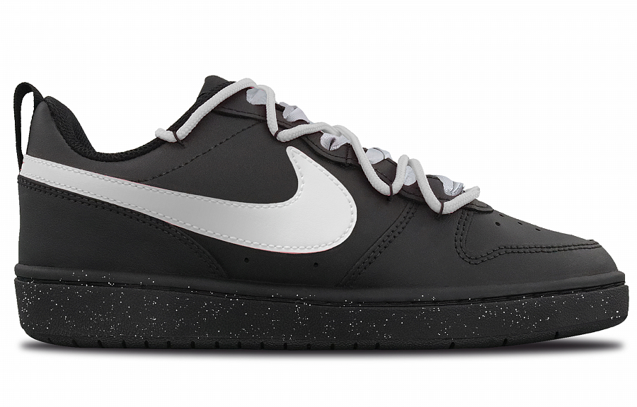Nike Court Borough Anti-Slip And Wear-Resistant Lightweight Low-Top Skateboard Shoes Women's Black Gray Silver купить в интернет-магазине Yoocart с быстрой доставкой по России.