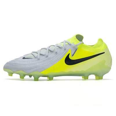 Nike Phantom GX 2 Elite AG Rubber Short Studs Artificial Ground Soccer Shoes Men's Gray Yellow