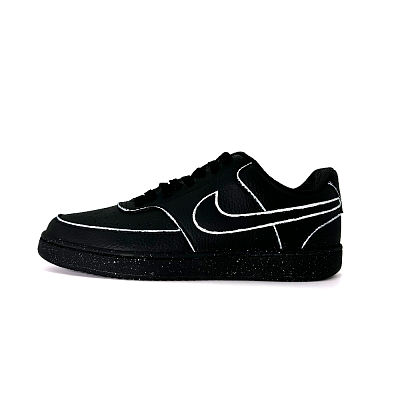 Nike Court Vision Low Anti-Slip Wear-Resistant Low-Top Skateboard Shoes Unisex Black White