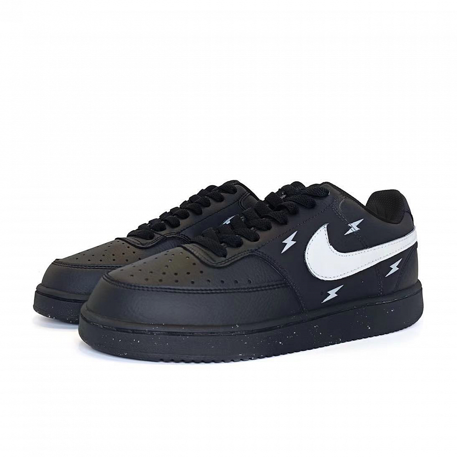 Nike Court Vision Anti-Slip Wear-Resistant Low-Top Skateboard Shoes Men's Black White купить в интернет-магазине Yoocart с быстрой доставкой по России.