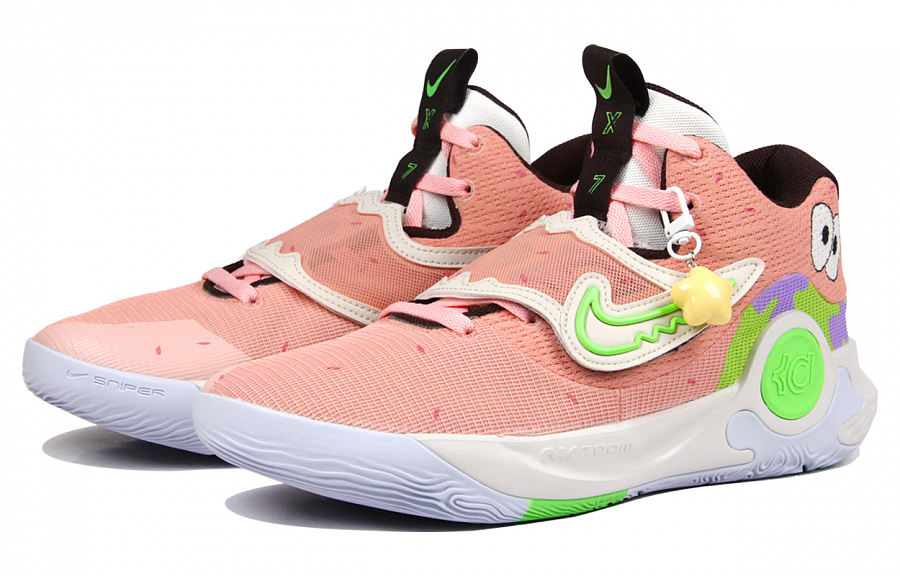 Nike KD Trey 5 X EP Durable Breathable Low-Top Basketball Shoes Men's White Pink Green купить в интернет-магазине Yoocart с быстрой доставкой по России.