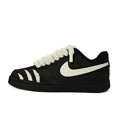 Nike Court Vision Slip-Resistant Low-Top Skateboard Shoes Men's Black Yellow