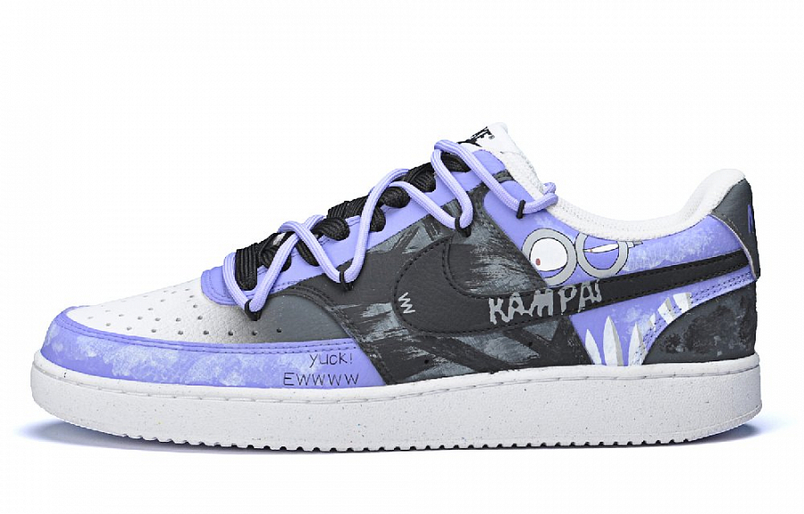 Nike Court Vision Slip-Resistant Low-Top Skateboard Shoes Men's Black Purple купить в интернет-магазине Yoocart с быстрой доставкой по России.