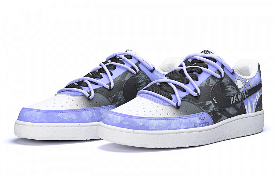 Nike Court Vision Slip-Resistant Low-Top Skateboard Shoes Men's Black Purple купить в интернет-магазине Yoocart с быстрой доставкой по России.