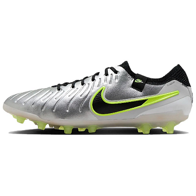 Nike Tiempo Legend 10 Elite AG Pro Metallic Silver Volt Black