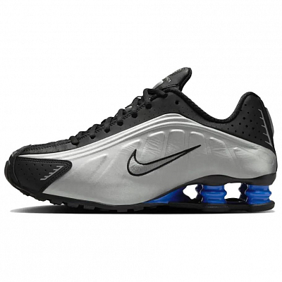 Nike Shox R4 Metallic Silver Black Racer Blue Women's